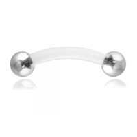 Vit Pfte piercing med kirurg stål bollar