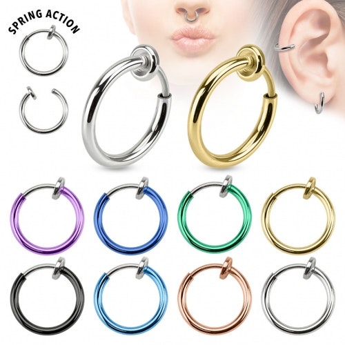 Fake piercing ring