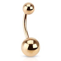 Roséguld navelpiercing