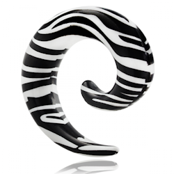 Svart/vit zebra-randig spiral