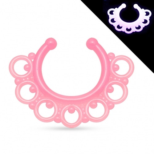 Glow in the dark fake septum