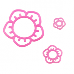 O-ring med rosa blomma