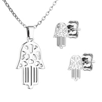 Smyckes set 3 delar hamsa hand