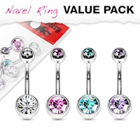 Navelpiercing 4 pack