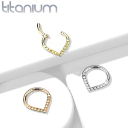 Septum G23 titan med hamrade detaljer