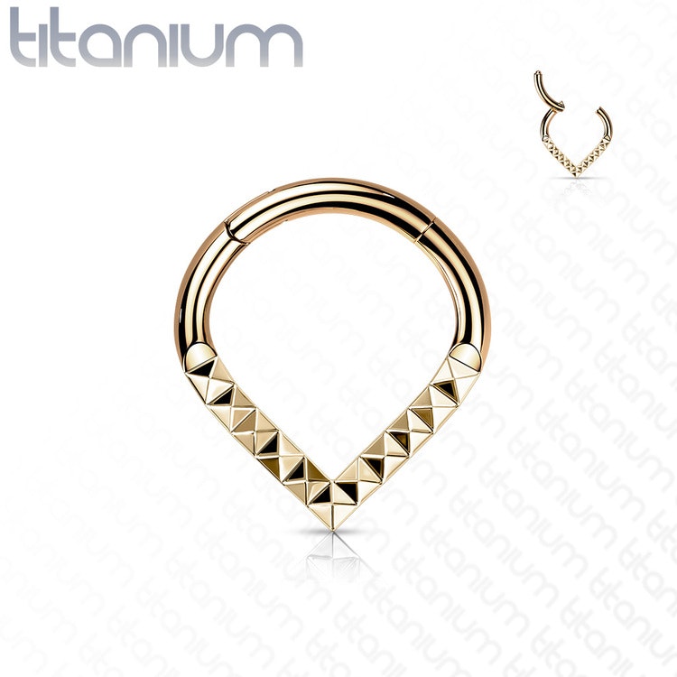 Septum G23 titan med hamrade detaljer