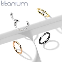 Piercingring G23 titan med fasetterade kanter