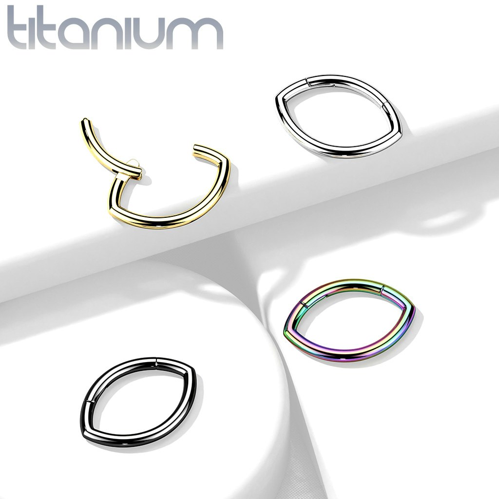 Oval G23 titan piercingring