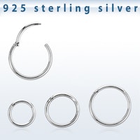 Segment ring med gångjärn i silver
