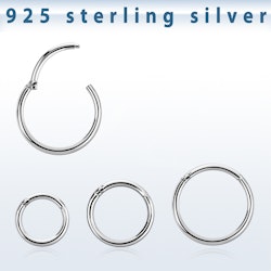 Segment ring med gångjärn i silver