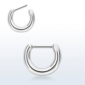 Silver pläterad septum clicker