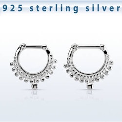 Septum clicker i sterling silver