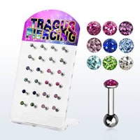 Tragus display 24 stycken smycken