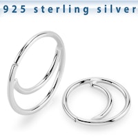 Näsring två ringar i silver