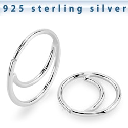 Näsring två ringar i silver