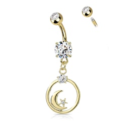 Navelpiercing cresent moon