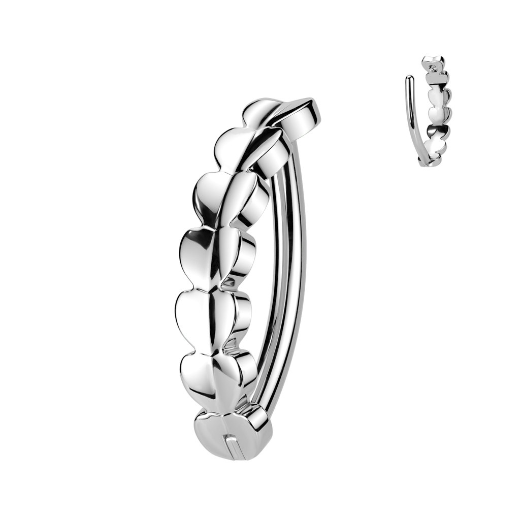 Omvänd navelpiercing G23 titan med hjärtan