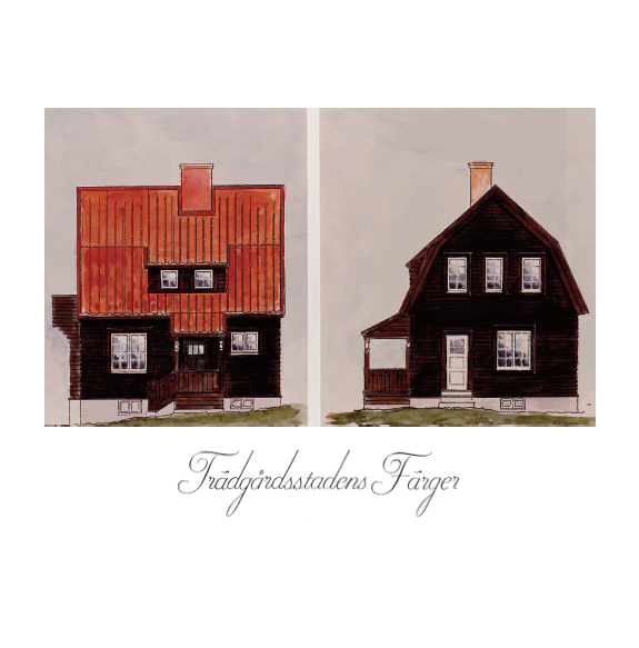 NYHET 8 korrespondenskort – Trädgårdsstadens Färger