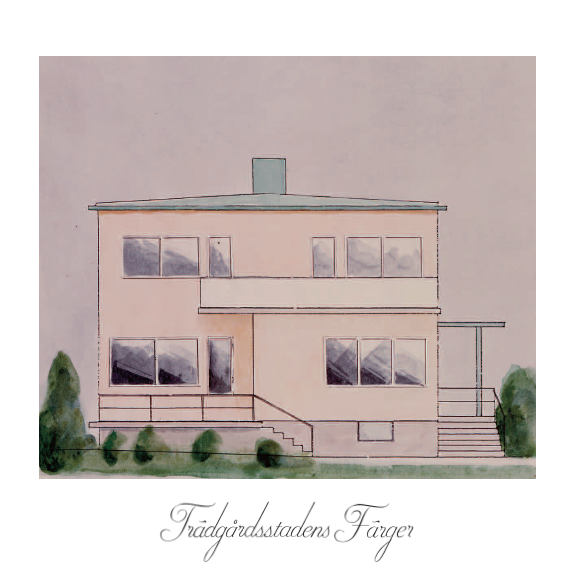 NYHET 4 korrespondenskort – Trädgårdsstadens Färger
