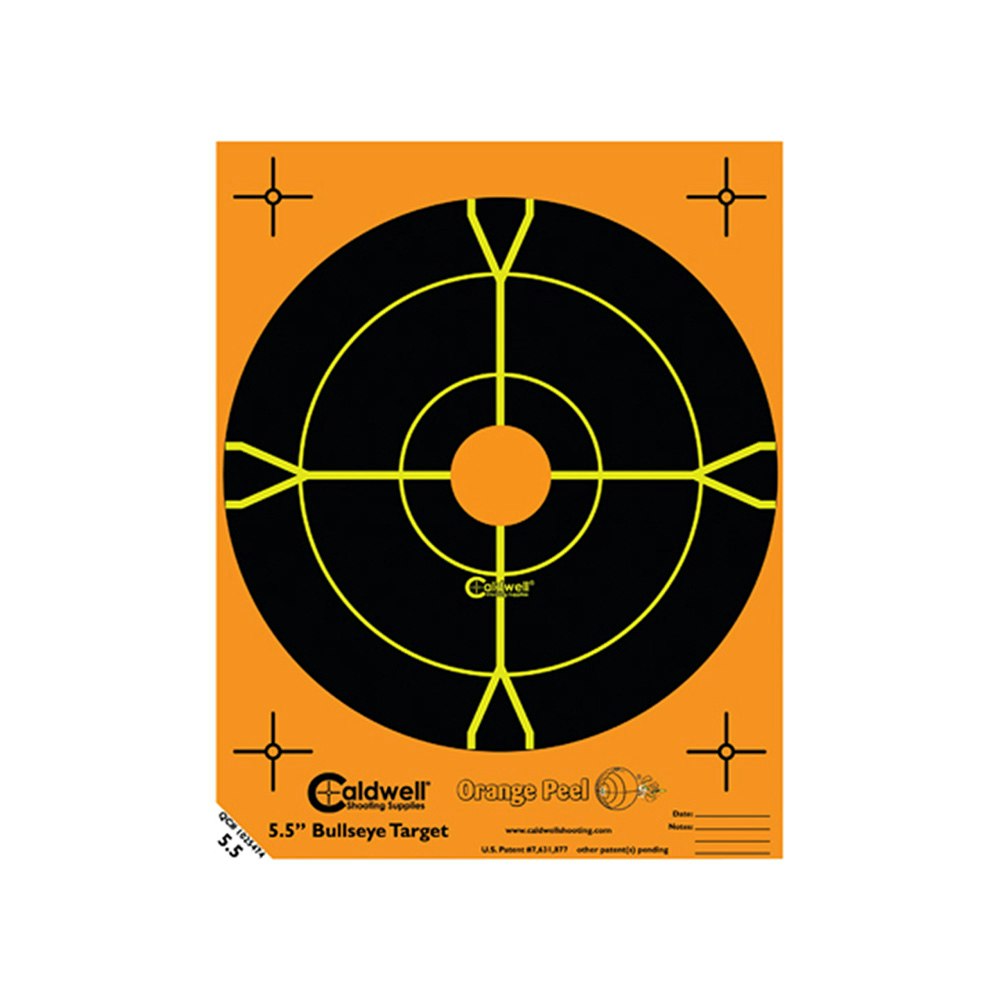 Caldwell Orange Peel 5,5" bulls-eye måltavla 10 ark