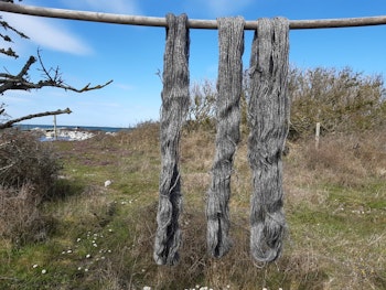 Maskinspunnet ullgarn tjockare 100 g