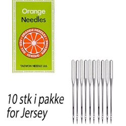 Orange symaskinnål for Jersey (10stk)