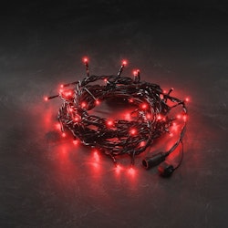Konstsmide 31V System Ljusslinga 5m, Röd, svart kabel