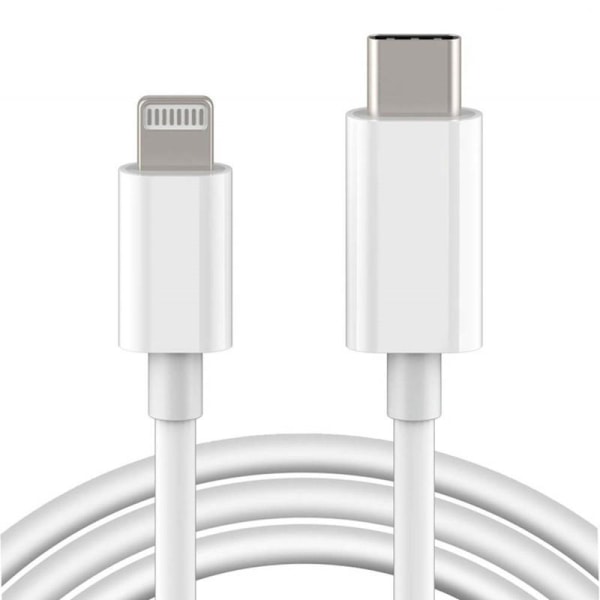 iPhone kabel, USB-C till Lightning 1M, Vit