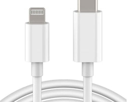iPhone kabel, USB-C till Lightning 1M, Vit