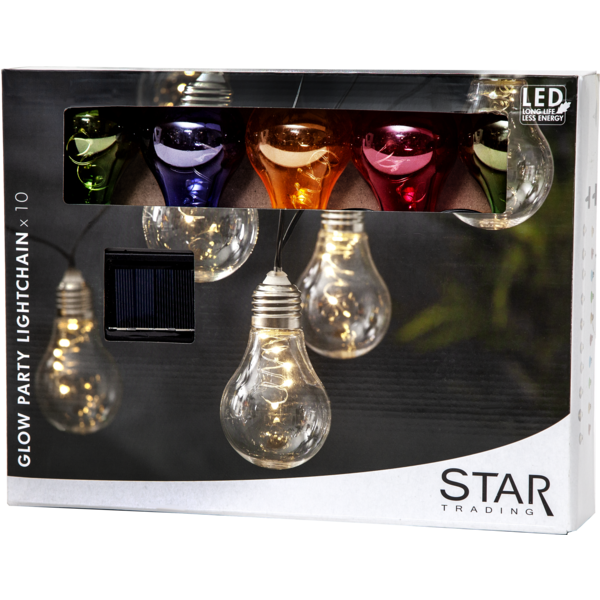 Star Trading, Ljusslinga Glow flerfärgad, Solcell