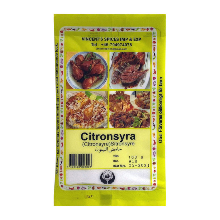 Citronsyra kan användas i saft och marmelad, för att få en syrlig konserv och har dessutom en viss konserverande verkan.