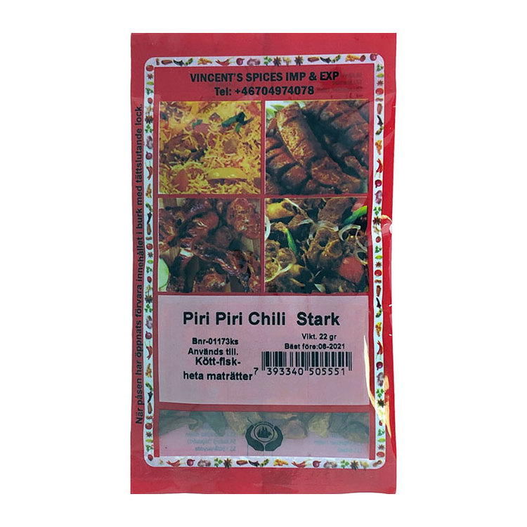 Piri piri är en av de minsta chilifrukterna. Den omogna frukten är grön, den mogna är röd. Den används som smaksättare i grytor och såser och ingår ofta i den portugisiska matlagningen.