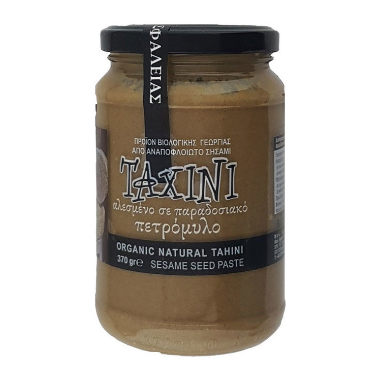 Sesampasta - Tahini är en naturlig produkt som består av 100% markerade obehandlade sesamfrön rostade i en traditionell grekisk stenkvarn. Den är ett utmärkt näringsämne och en god mat som är rik på p