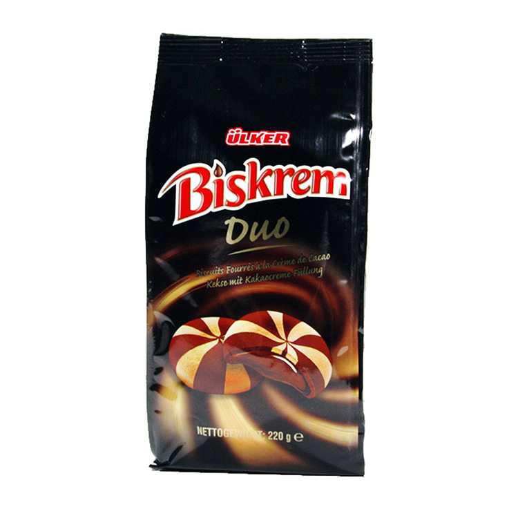 Biskrem Duo Läckra kakor med krämig fyllning av chokladkräm. Produkt från Turkiet.