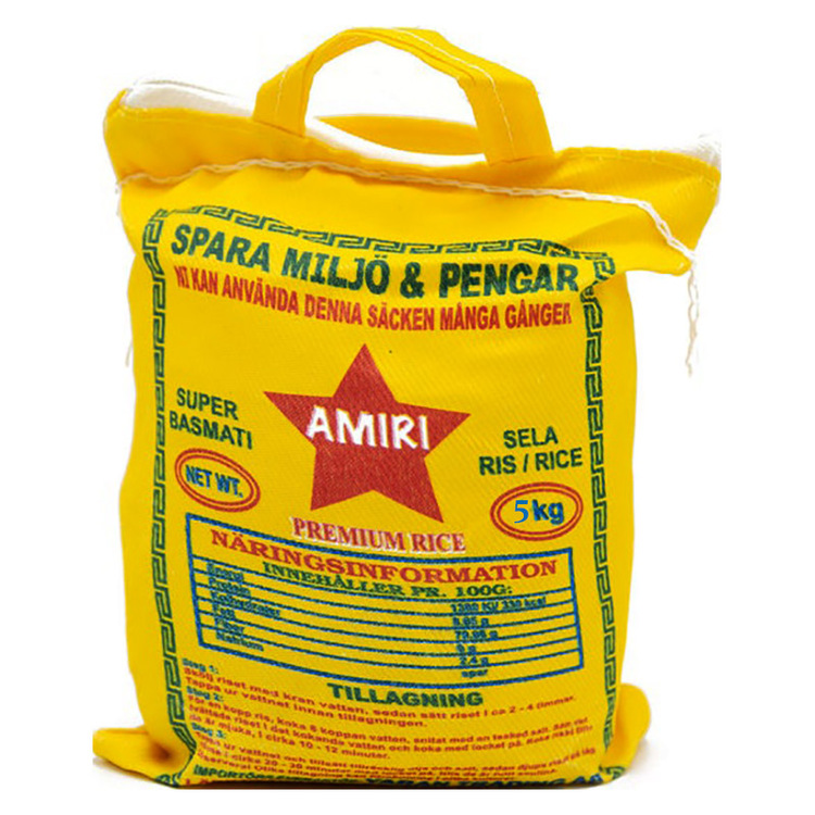 Amiri Super Sella Basmatiris 5kg - Sedan 2004 har Amiri riset tagits fram med omsorg och med fokus på kvalitet och smakupplevelse. Genom många tester och utvecklingsprocesser har man till slut hittat 