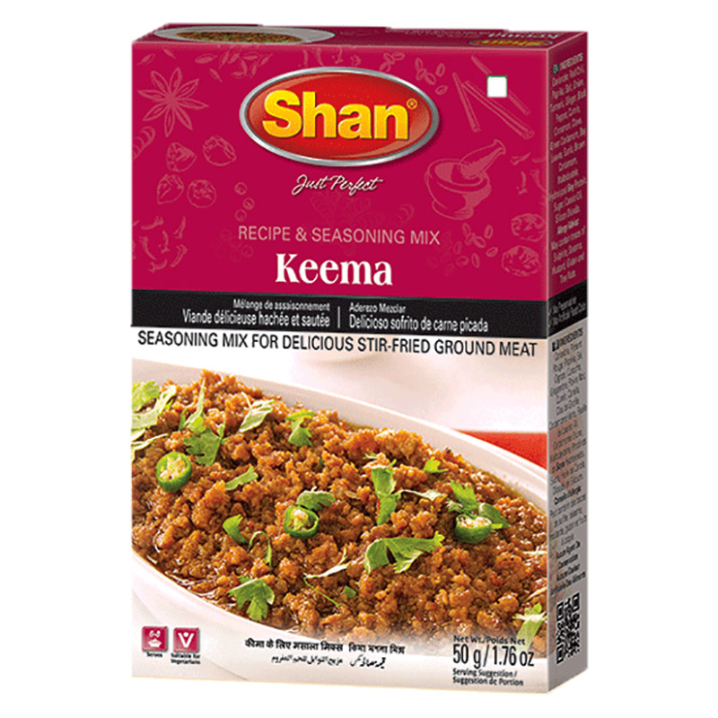 Keema är en läcker indisk köttmaträtt. Shan Keema Mix hjälper dig att skapa det utsökta stekta köttet till perfektion hemma.