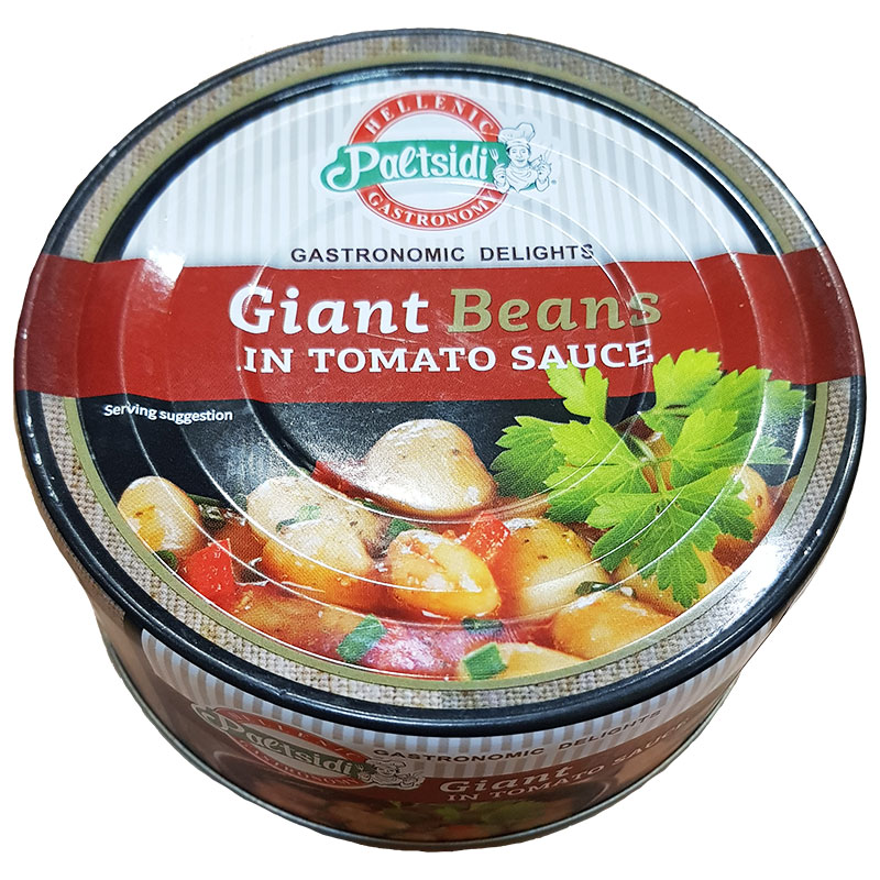 Den Grekiska maträtten Gigantes Plaki påminner om de brittiska baked beans.