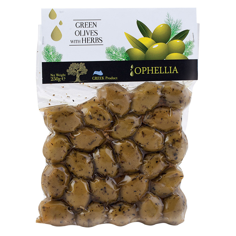 Våra gröna oliver med oregano är en grekisk specialitet som är förpackade i en vakuumpåse. De har en unik smak och konsistens som är helt naturlig och oförfalskad. De har en mild och rund smak med en 