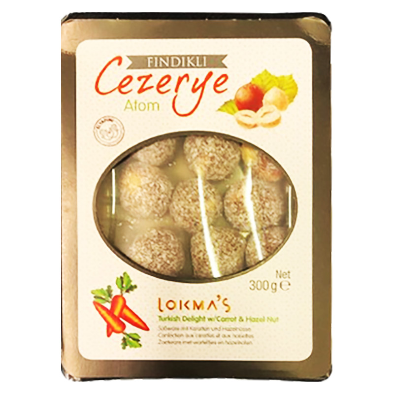 Morotsgodis (Cezerye) är en halv gelatinös turkisk konfekt gjord av karamelliserade morötter, packad med nötter och beströdda med riven kokos.