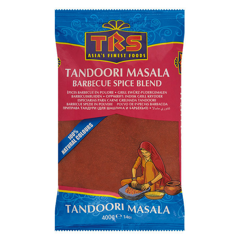 TRS Tandoori Masala är en kryddmix som används för att ge en autentisk tandoorismak till olika kötträtter. Den är framförallt populär i tandoori chicken, där kycklingmarinaden ger en karakteristisk rö