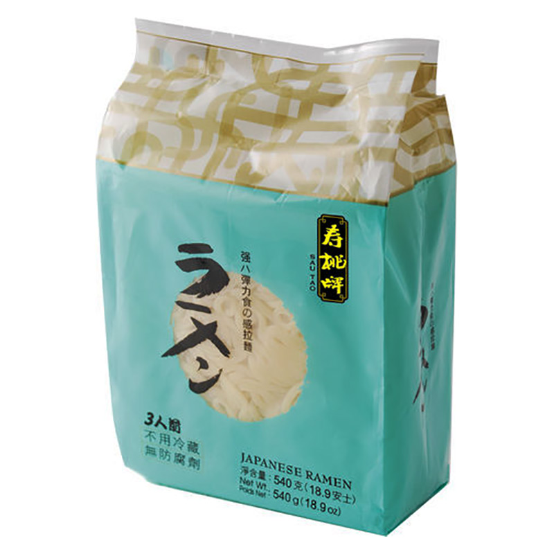 Japanska ramennudlar 540g från Sau Tao. Japanska ramen nudlar kan serveras i soppor eller wokas med grönsaker, kött, seafood.