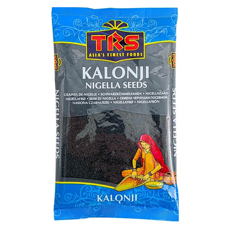 Kalonji- eller nigella frön, även kallade svartkumminfrön, är näringsrika och har en unik smak. De är mycket populära i det indiska köket och används som garnering på naanbröd, sallader och currygryto
