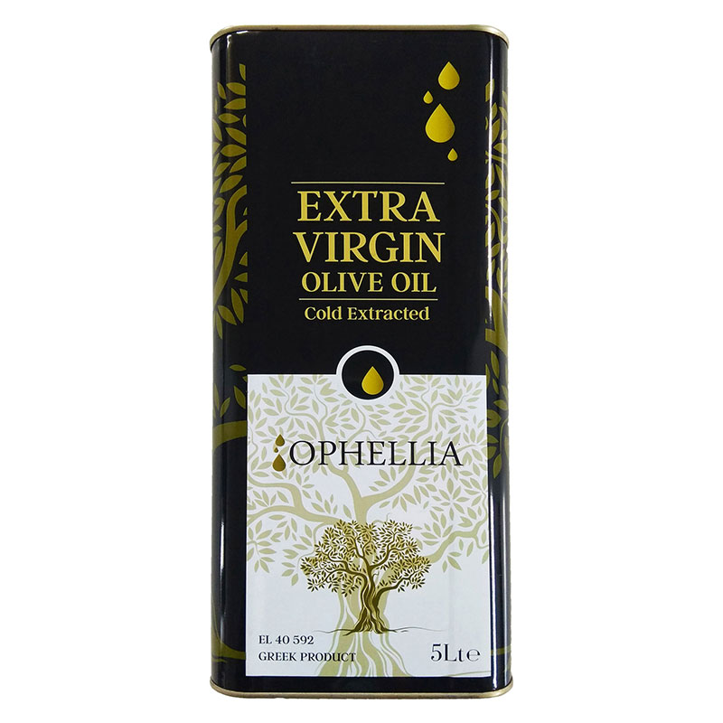 Ophellia Premium Extra Virgin Olivolja 5lt är det perfekta valet för dig som söker en högkvalitativ olivolja med en exceptionell smak. Kallpressad direkt från solmogna oliver från Kreta, har den ett m