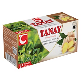 Black tea with ginger flavor