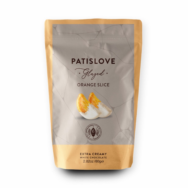 Patislove Vit Choklad Doppade Apelsinskivor