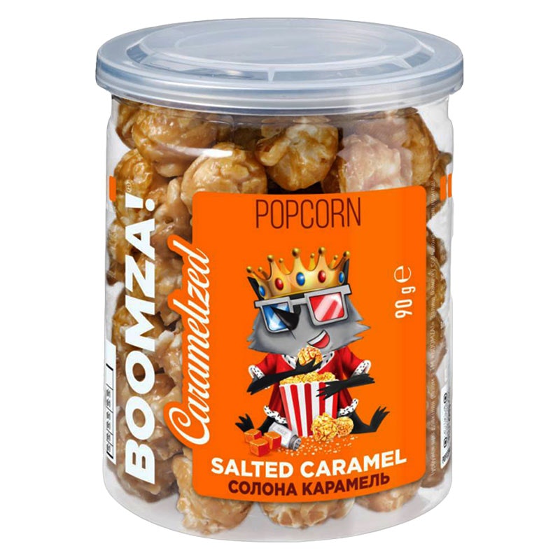 Karamelliserad popcorn med smak av salt karamell