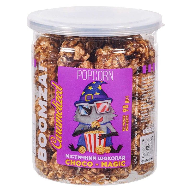 Karamelliserade popcorn med chokladsmak