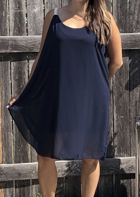 Klänning Aila marinblå