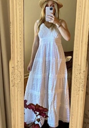 Lång klänning vit