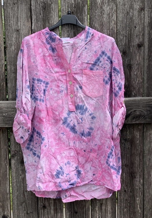 Skjorta batik rosa